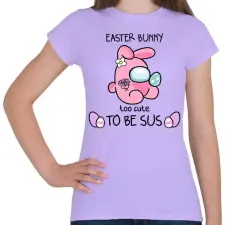 PRINTFASHION Húsvéti nyuszika - Női póló - Viola női póló