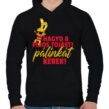 PRINTFASHION HÚSVÉTI PÁLINKA - Férfi kapucnis pulóver - Fekete férfi pulóver, kardigán