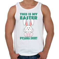 PRINTFASHION Húsvéti pizsim - Férfi atléta - Fehér