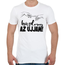 PRINTFASHION Húzd meg az ujjam - fekete - Férfi póló - Fehér férfi póló