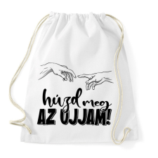 PRINTFASHION Húzd meg az ujjam - fekete - Sportzsák, Tornazsák - Fehér tornazsák