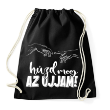 PRINTFASHION Húzd meg az ujjam - feketére - Sportzsák, Tornazsák - Fekete tornazsák