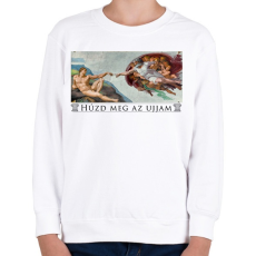 PRINTFASHION Húzd meg az ujjam! - Gyerek pulóver - Fehér