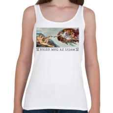 PRINTFASHION Húzd meg az ujjam! - Női atléta - Fehér
