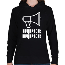 PRINTFASHION HYPER HYPER - Női kapucnis pulóver - Fekete