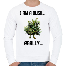 PRINTFASHION I am a Bush - Férfi pulóver - Fehér férfi pulóver, kardigán