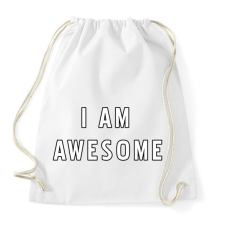 PRINTFASHION I AM AWESOME - Sportzsák, Tornazsák - Fehér tornazsák