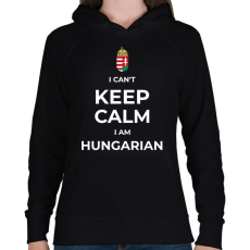 PRINTFASHION I AM HUNGARIAN - Női kapucnis pulóver - Fekete