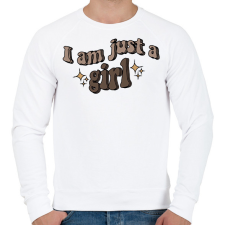 PRINTFASHION I am just a girl - Férfi pulóver - Fehér férfi pulóver, kardigán