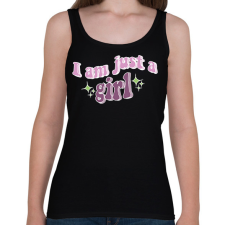 PRINTFASHION I am just a girl - Női atléta - Fekete női trikó