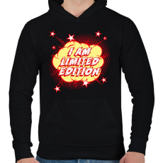 PRINTFASHION I am limited edition - Férfi kapucnis pulóver - Fekete