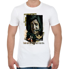 PRINTFASHION I AM NOT AN ANGEL BUT I CAN LIVE - Férfi póló - Fehér férfi póló