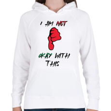 PRINTFASHION I am not!  - Női kapucnis pulóver - Fehér