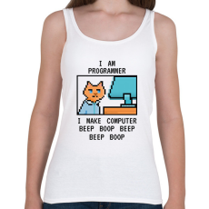 PRINTFASHION I am programmer (black) - Női atléta - Fehér