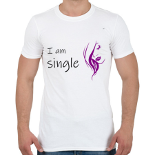 PRINTFASHION I am single - Férfi póló - Fehér férfi póló