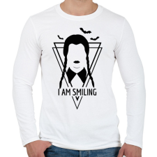 PRINTFASHION I am smiling - black - Férfi hosszú ujjú póló - Fehér férfi póló