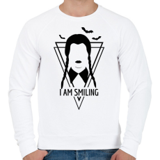 PRINTFASHION I am smiling - black - Férfi pulóver - Fehér