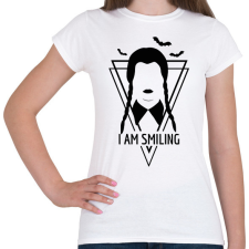 PRINTFASHION I am smiling - black - Női póló - Fehér női póló