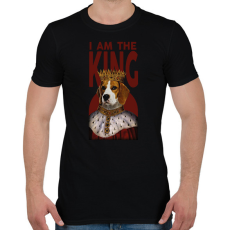 PRINTFASHION I am the king - kutya - Férfi póló - Fekete