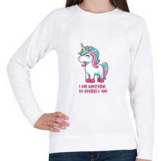 PRINTFASHION I am unicorn - Női pulóver - Fehér