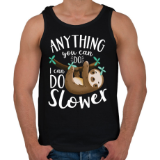 PRINTFASHION I can do slower - Férfi atléta - Fekete