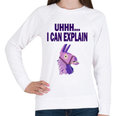 PRINTFASHION I CAN EXPLAIN - Női pulóver - Fehér