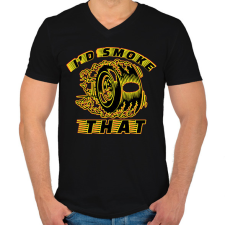 PRINTFASHION I'd smoke that - Férfi V-nyakú póló - Fekete férfi póló