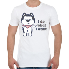 PRINTFASHION I do what i want - Férfi póló - Fehér férfi póló