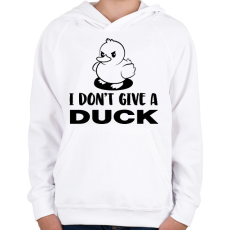 PRINTFASHION I don't give a duck - Gyerek kapucnis pulóver - Fehér