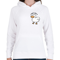 PRINTFASHION I don't give a ... duck - Női kapucnis pulóver - Fehér