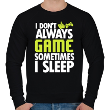 PRINTFASHION I Dont Always Game - Férfi pulóver - Fekete férfi pulóver, kardigán