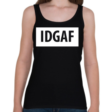 PRINTFASHION I Dont Give A Fuck logó - Női atléta - Fekete női trikó