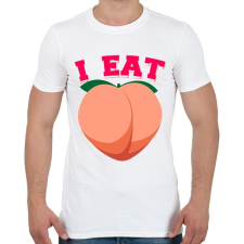 PRINTFASHION I eat peach - Férfi póló - Fehér férfi póló