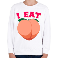 PRINTFASHION I eat peach - Gyerek pulóver - Fehér