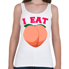 PRINTFASHION I eat peach - Női atléta - Fehér női trikó