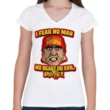 PRINTFASHION I fear no man - Női V-nyakú póló - Fehér női póló