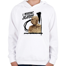 PRINTFASHION I. Ferenc József - Gyerek kapucnis pulóver - Fehér gyerek pulóver, kardigán