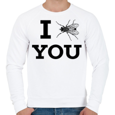 PRINTFASHION I FLY YOU - Férfi pulóver - Fehér