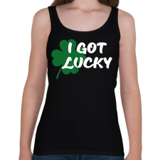 PRINTFASHION I got Lucky - páros - Női atléta - Fekete női trikó