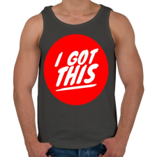 PRINTFASHION I got this - Férfi atléta - Sötétszürke atléta, trikó