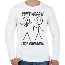 PRINTFASHION I got your back - Férfi hosszú ujjú póló - Fehér férfi póló