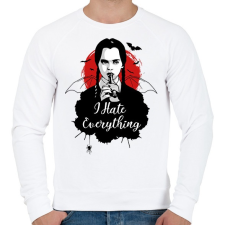 PRINTFASHION i hate everything - Férfi pulóver - Fehér férfi pulóver, kardigán