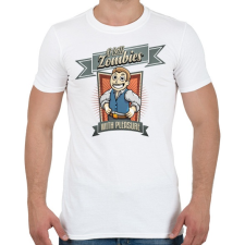 PRINTFASHION I kill zombies - Férfi póló - Fehér férfi póló
