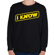 PRINTFASHION I know - Gyerek pulóver - Fekete gyerek pulóver, kardigán