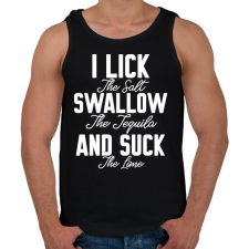 PRINTFASHION I lick swallow and suck - Férfi atléta - Fekete atléta, trikó