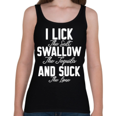 PRINTFASHION I lick swallow and suck - Női atléta - Fekete