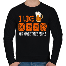 PRINTFASHION i like beer - Férfi pulóver - Fekete férfi pulóver, kardigán