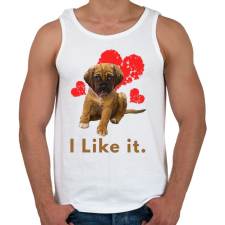 PRINTFASHION i like it - Férfi atléta - Fehér atléta, trikó