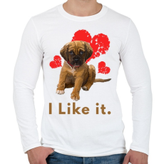 PRINTFASHION i like it - Férfi hosszú ujjú póló - Fehér