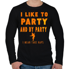 PRINTFASHION I LIKE PARTY - Férfi hosszú ujjú póló - Fekete